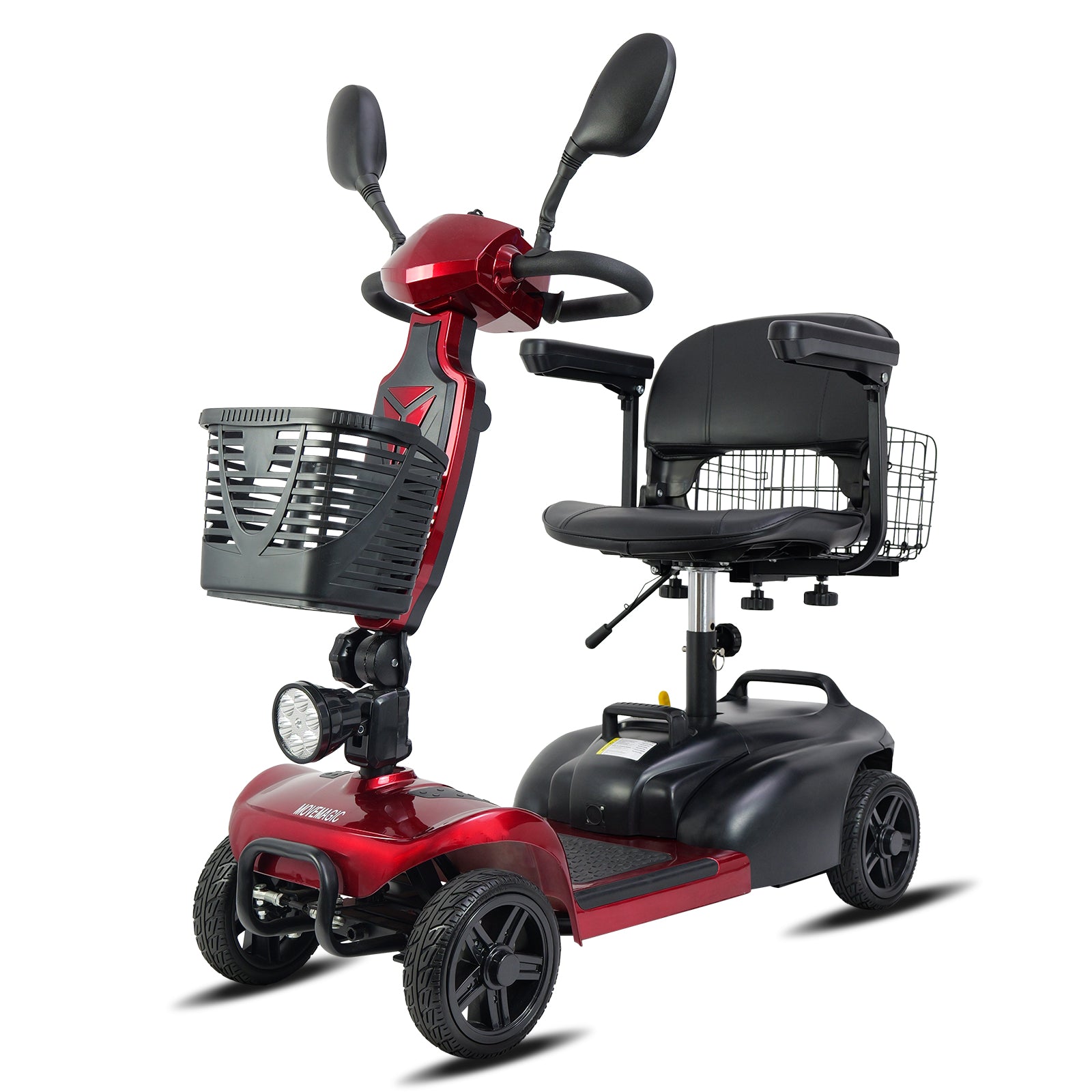 25 Mile 4 Wheel Mobility Scooters for Seniors, Portable Power Mobility Scooters All Terrain 25AH Li-ion Battery